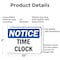 Signmission Time Clock, 10 in W x Rectangle, Aluminum OS-2PACK-NS-A-710-L-18675 - alternate 6